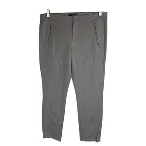 NEW Banana Republic 12 Sloan Fit Crop Pants Grey Slim Leg Zip Pockets & Hem